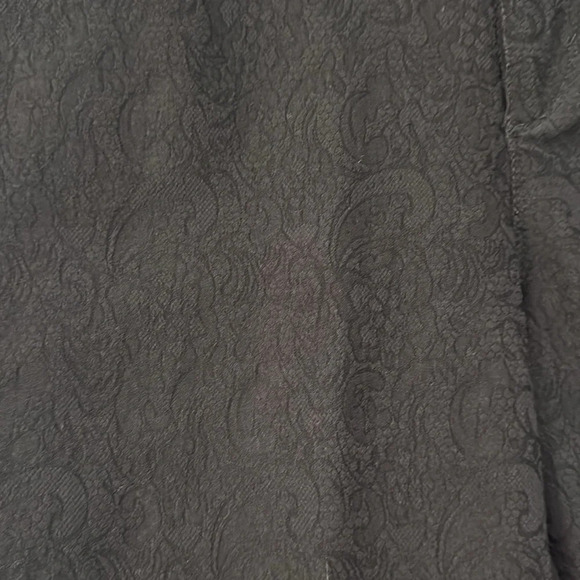 Gloria Vanderbilt Black Pants with Blk on Blk Tapestry Print Amanda Size 16 - Picture 2 of 10